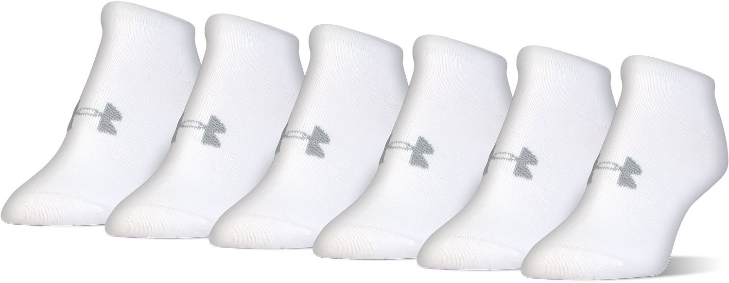 Under Armour Women’s Training Cotton No Show Socks, 6 Pairs